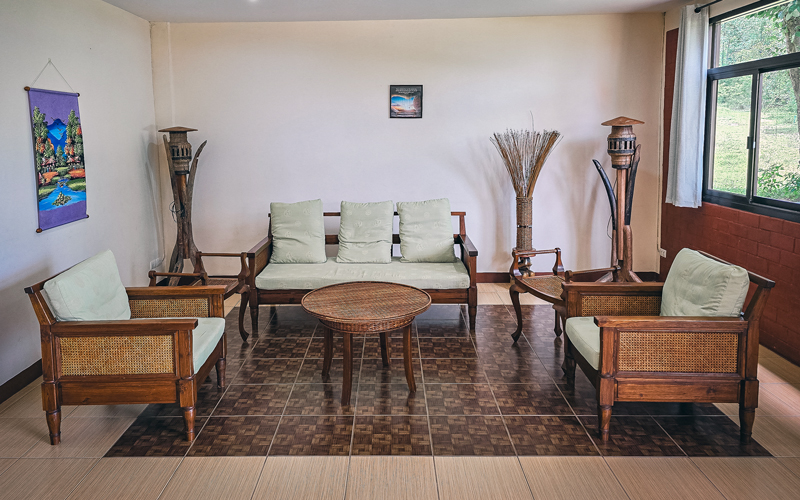 The guest lobby and lounge area