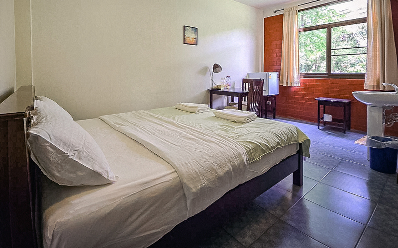 A private guest room in the Rennert Residence